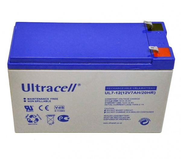 Батарея акумуляторна Ultracell UL7-12 12V/7Ah